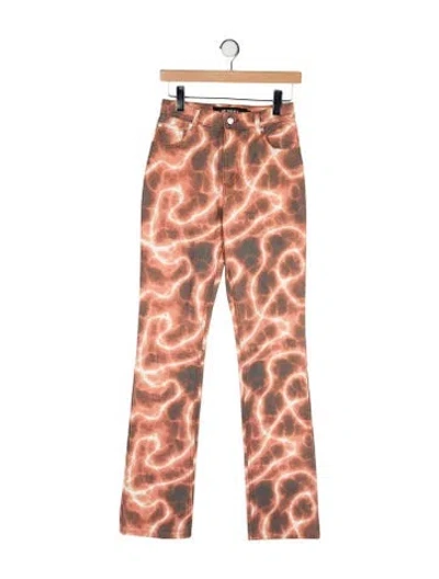 Pre-owned Misbhv Printed Straight Leg Pants In Orange