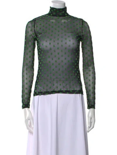 Pre-owned Misbhv Printed Turtleneck Top In Black