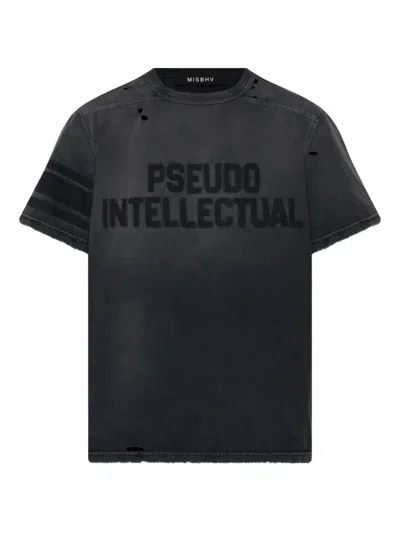 Misbhv Pseudo Intellectual T-shirt In Gray