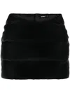 Misbhv Puffer Trinity Latex Padded Miniskirt In Black