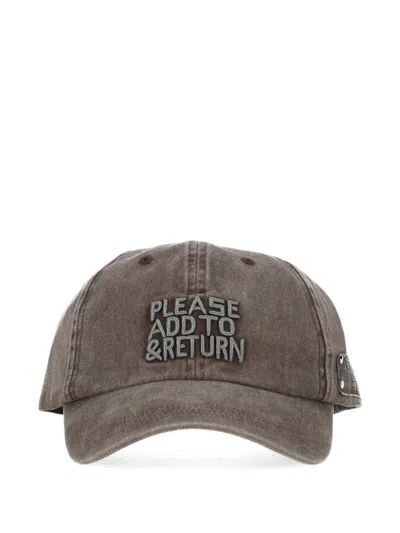 Misbhv Ray Johnson Embroidered Washed-effect Baseball Cap In Brown