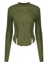 Misbhv Ribbed Blouse In Green