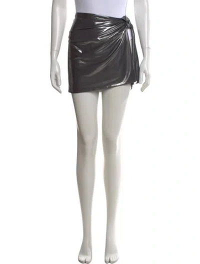 Pre-owned Misbhv Ruffle Embellishment Mini Skirt In Gray