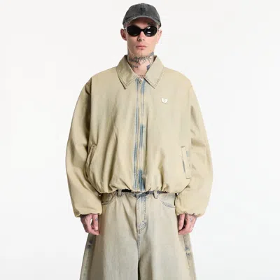 Misbhv Sand-washed Bomber Denim Jacket In Neutral