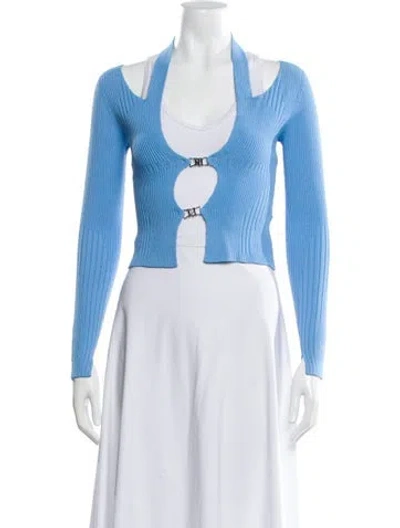 Pre-owned Misbhv Scoop Neck Sweater In Blue