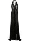Misbhv Semi-sheer Maxi Dress In Black