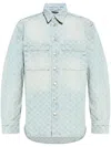 Misbhv Monogram Shirt In Pale Blue