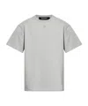 Misbhv Grey Logo Embroidered Cotton T-shirt In Gray