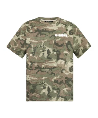 Misbhv Camouflaged Cotton T-shirt In Green