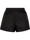 Misbhv Black Monogram Shorts In Black