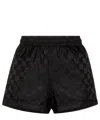 Misbhv Black Monogram Shorts In Black