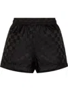 Misbhv Black Monogram Shorts In Black