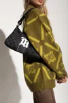 Misbhv Slogoo Plaque Zipped Shoulder Bag In Black