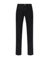 Misbhv Signature Monogram Straight Jeans In Black