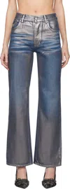 Misbhv Silver Coated Dirt Jeans In Silver