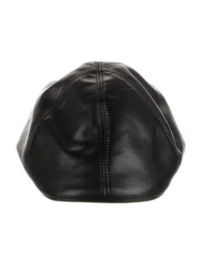 Pre-owned Misbhv Silver Plated Logo Flat Cap In Black
