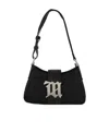 Misbhv Monogram Jacquard Logo Plaque Shoulder Bag In Black