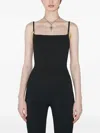 Misbhv Spaghetti Straps Logo Hardware Knitted Top In Black