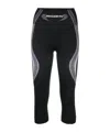 Misbhv Logo-waistband Cropped Leggings In Black