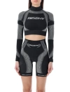 Misbhv Black Cropped Sport Top In Black
