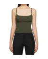 Misbhv Khaki Square Neck Camisole In Black