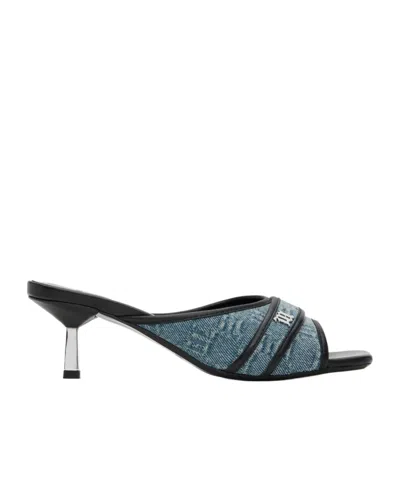 Misbhv Square-headed High-heeled Sandals In Green