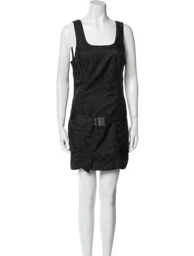 Pre-owned Misbhv Square Neckline Mini Dress In Black