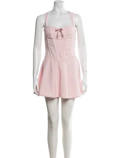 Pre-owned Misbhv Square Neckline Mini Dress In Pink
