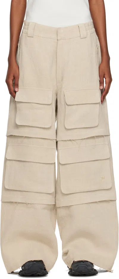 Misbhv Ssense Exclusive Beige Cargo Pants
