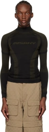 Misbhv Ssense Exclusive Black & Khaki Top In Black/ Olive