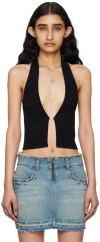 Misbhv Ssense Exclusive Black Fully Fashioned Tank Top In Black