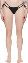 Misbhv Ssense Exclusive Black Monogram Bikini Bottom In Black
