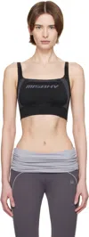 Misbhv Ssense Exclusive Black Sport Bra In Muted Black