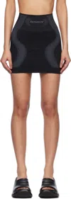 Misbhv Ssense Exclusive Black Sport Miniskirt In Muted Black