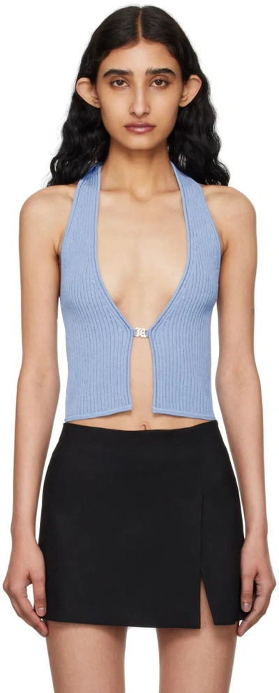 Misbhv Ssense Exclusive Blue Fully Fashioned Tank Top
