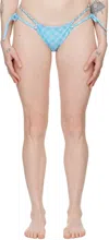 Misbhv Ssense Exclusive Blue Monogram Bikini Bottom In Blue