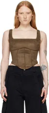 Misbhv Ssense Exclusive Brown Lara Tank Top In Brown