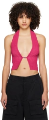 Misbhv Ssense Exclusive Pink Fully Fashioned Tank Top In Fuchsia