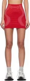 Misbhv Ssense Exclusive Red Sport Miniskirt In Coral Red