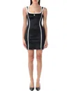 Misbhv Black Logo-embroidered Mini Dress