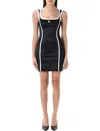 Misbhv Black Logo-embroidered Mini Dress In Black