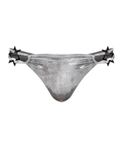 Misbhv Star-appliqué Bikini Bottoms In Gray