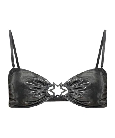 Misbhv Star-plaque Bikini Top In Black