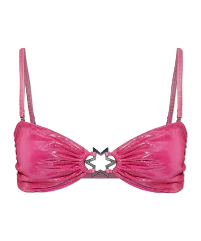 Misbhv Star-plaque Bikini Top In Pink