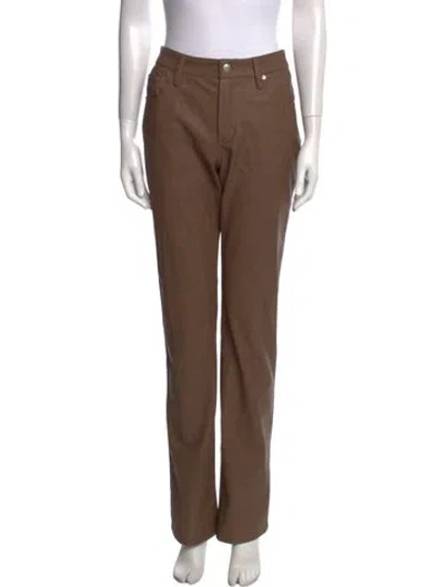 Pre-owned Misbhv Straight Leg Pants In Brown