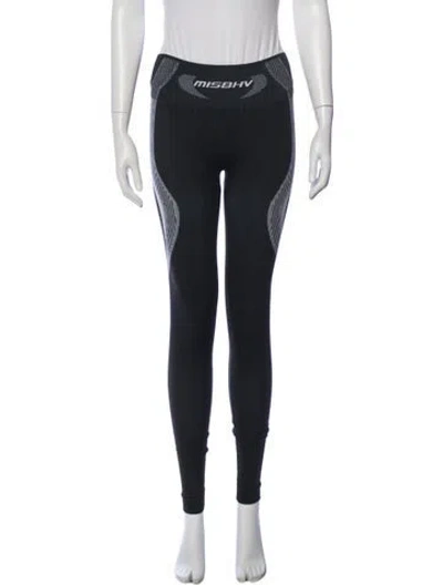 Pre-owned Misbhv Striped Skinny Leg Pants In Black