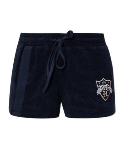 Misbhv Stripes Crest Shorts In Blue