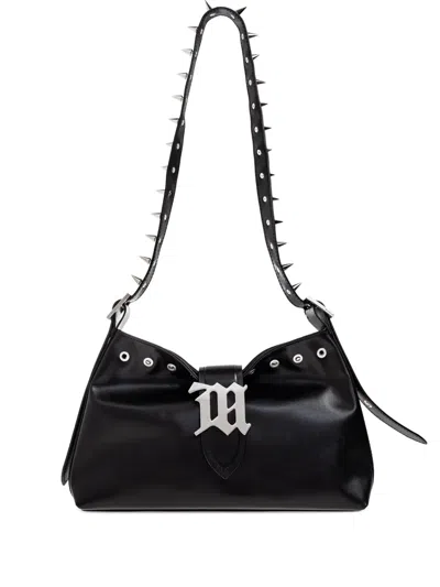 Misbhv Studded Logo-detail Shoulder Bag In Black