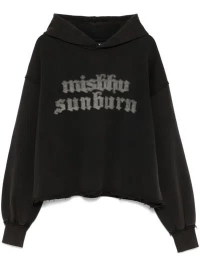 Misbhv Sunburn Cropped Hoodie In Black