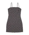 Misbhv Black Monogram Minidress In Nude
